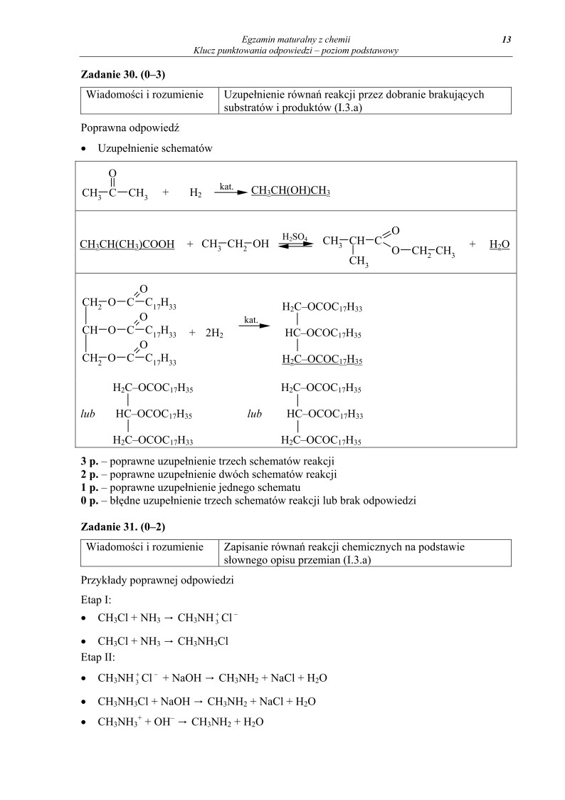 Odpowiedzi- chemia, p. podstawowy, matura 2010-strona-13