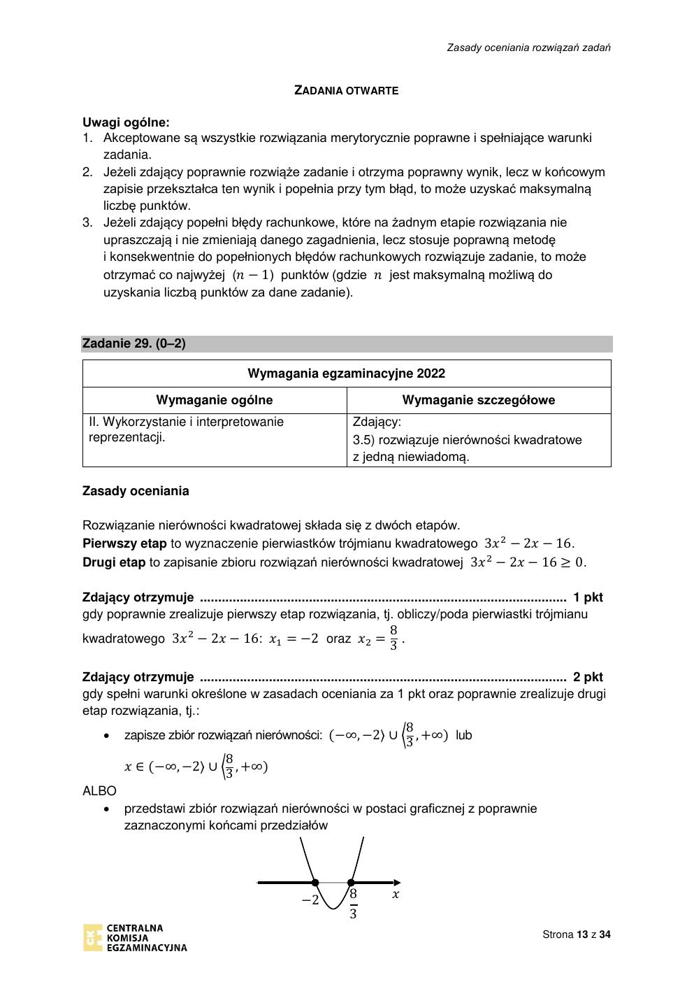 odpowiedzi - matematyka podstawowy - matura 2022 - maj-13