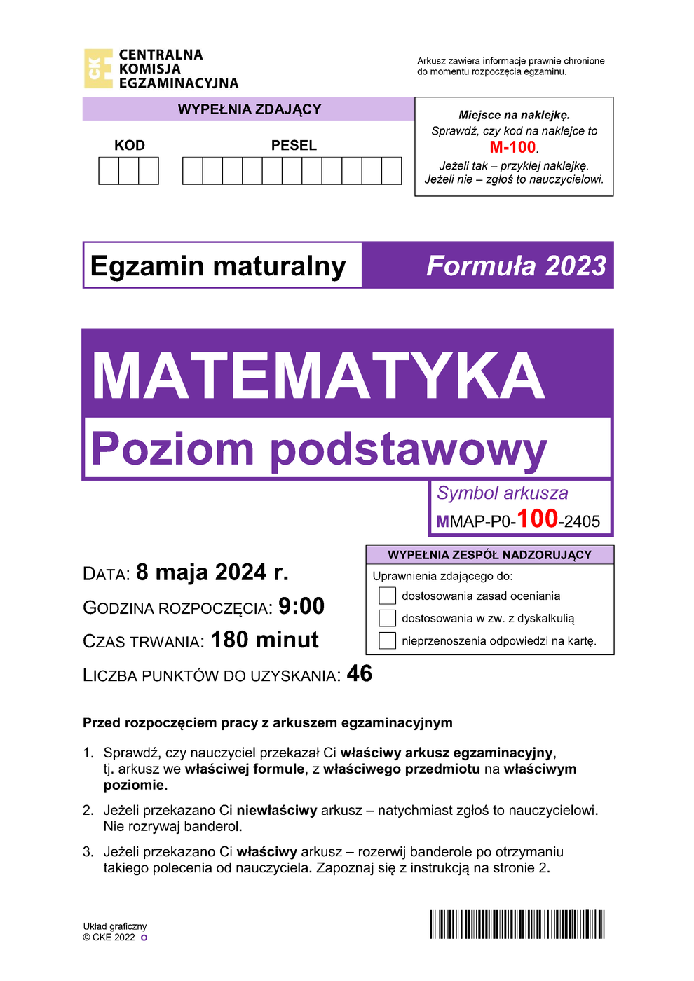 arkusz - matematyka podstawowy - matura 2024 - maj - 0001