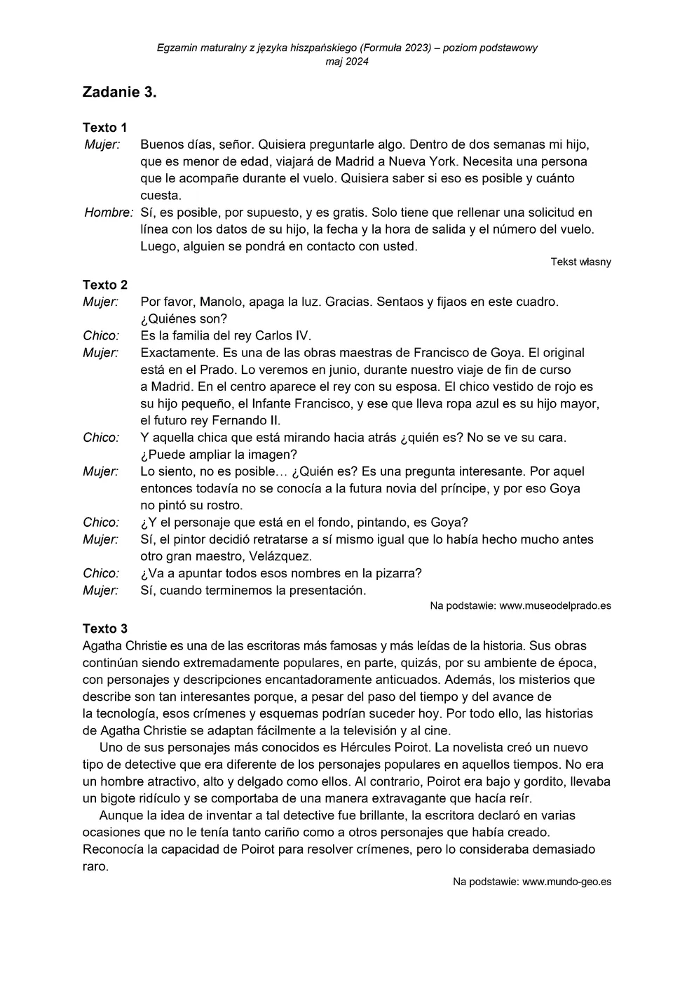 transkrypcja - hiszpański podstawowy - matura 2024 - maj - 0003