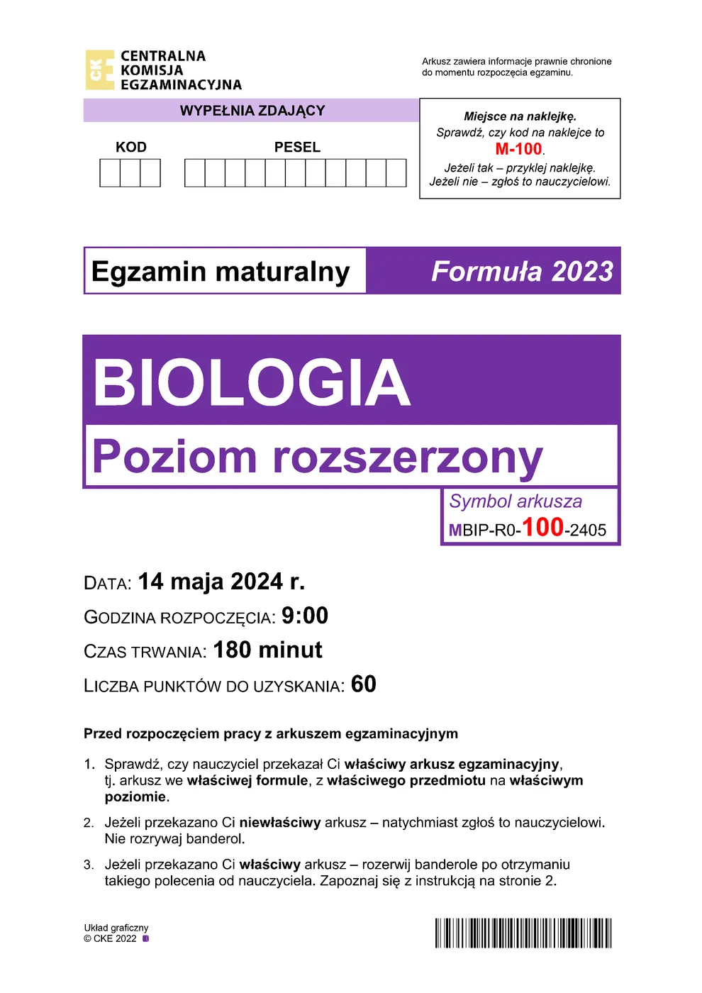 arkusz - biologia - matura 2024 - maj - 0001