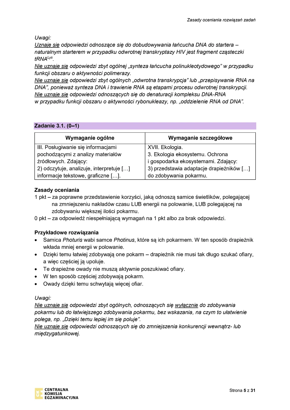 odpowiedzi - biologia - matura 2024 - maj - 0005