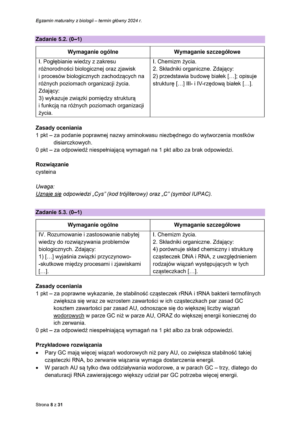 odpowiedzi - biologia - matura 2024 - maj - 0008