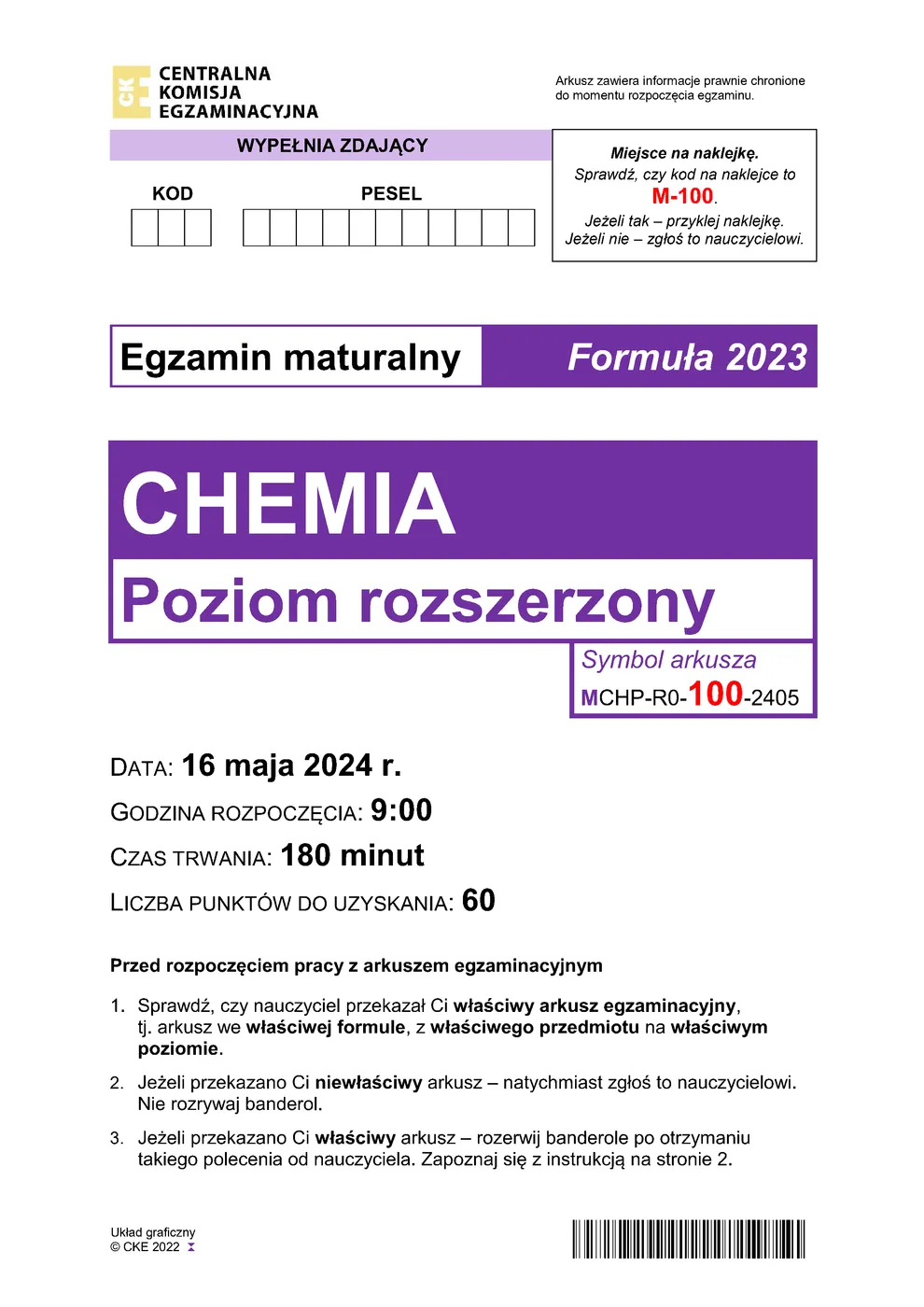 arkusz - chemia - matura 2024 - maj - 0001