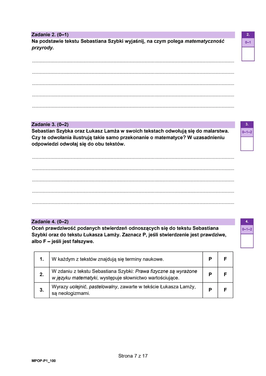 arkusz 1 test - języka polski - matura 2025 pp próbna - 0007