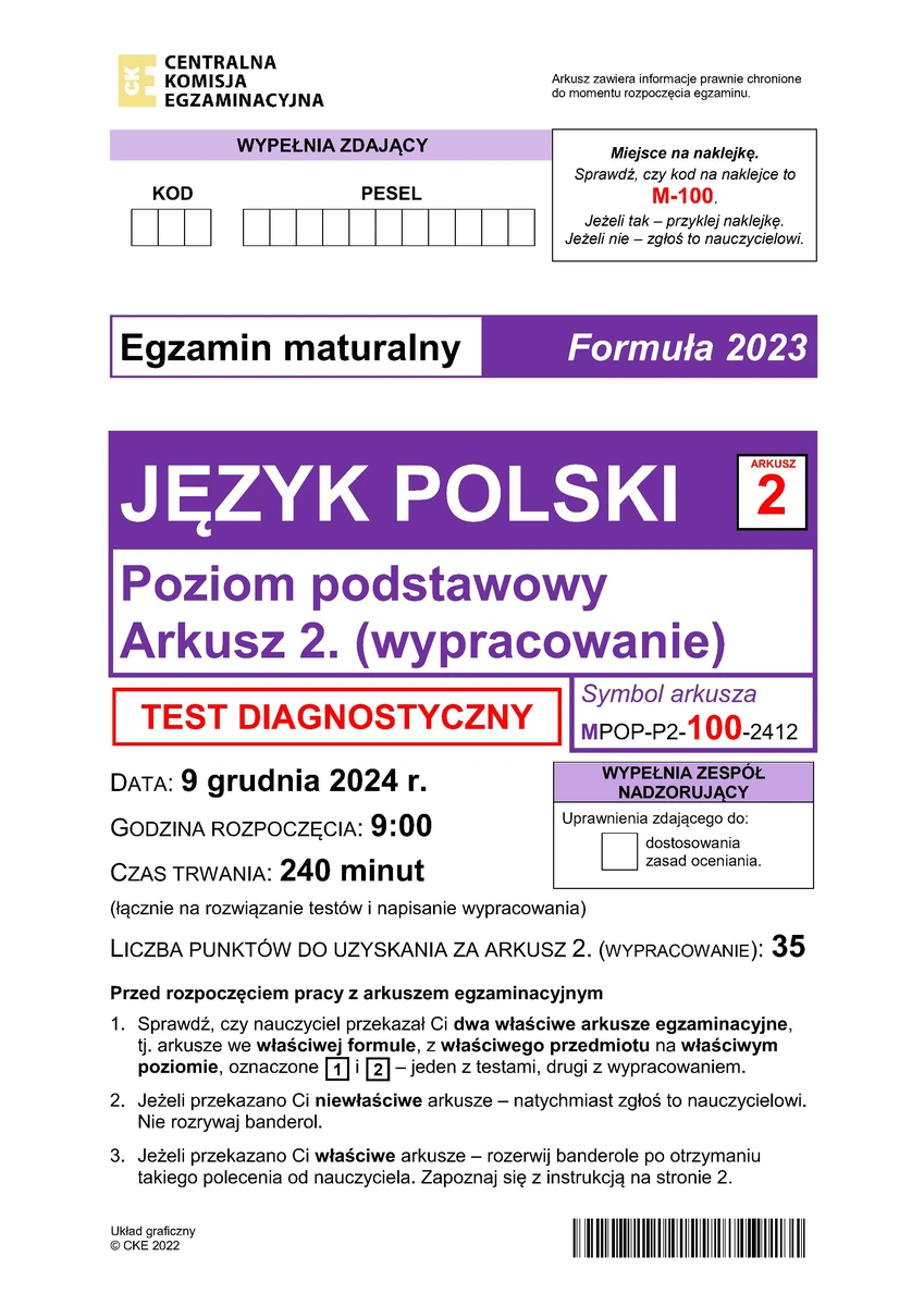 arkusz 2 wypracowanie - język polski - matura 2025 pp - 0001