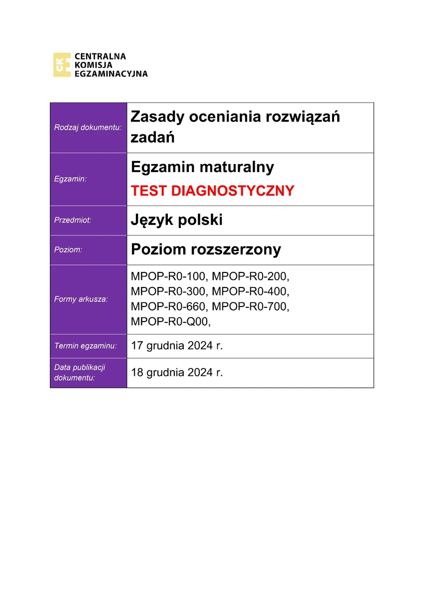 odpowiedzi - język polski rozszerzony - matura 2025 próbna - 0001