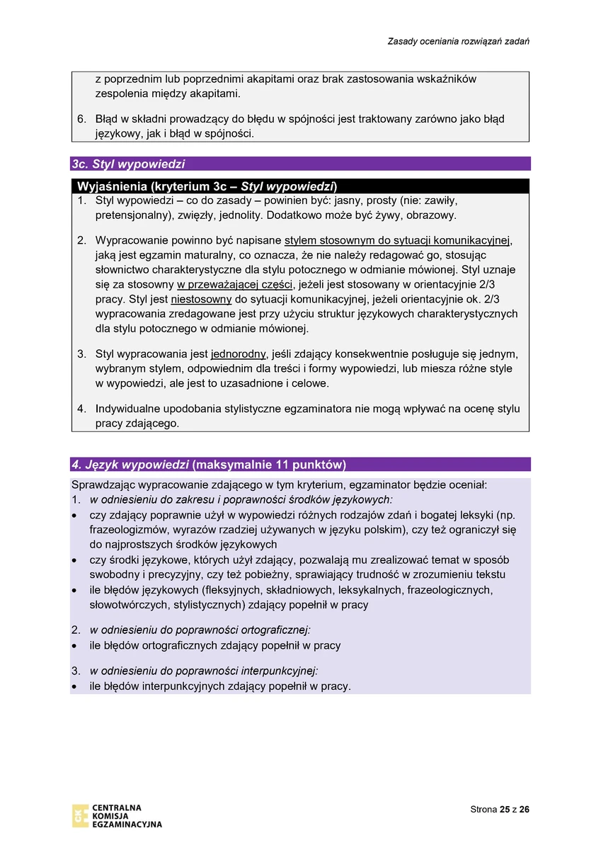 odpowiedzi - język polski rozszerzony - matura 2025 próbna - 0025